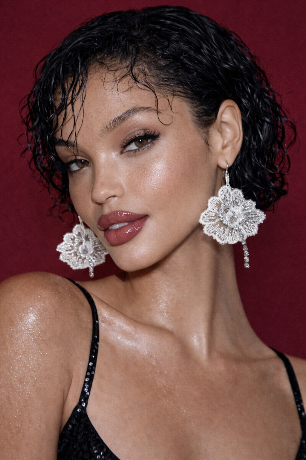 Дизайнерски обеци “FLOWER LOVE”