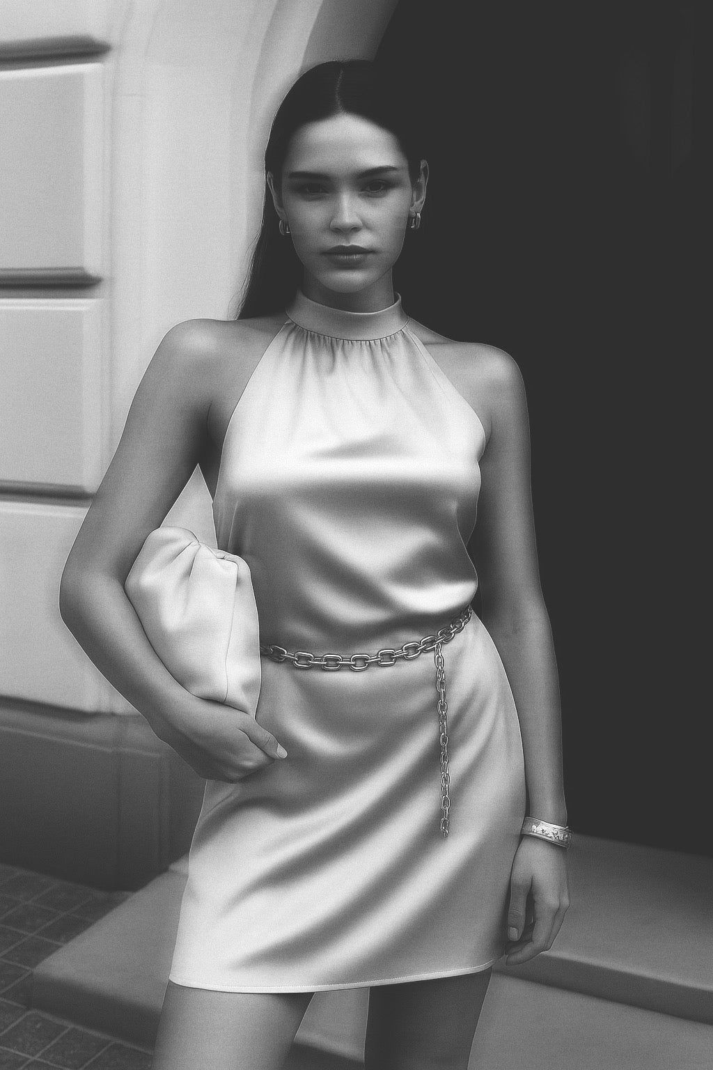 Мини сатенена рокля “Rose Gold”