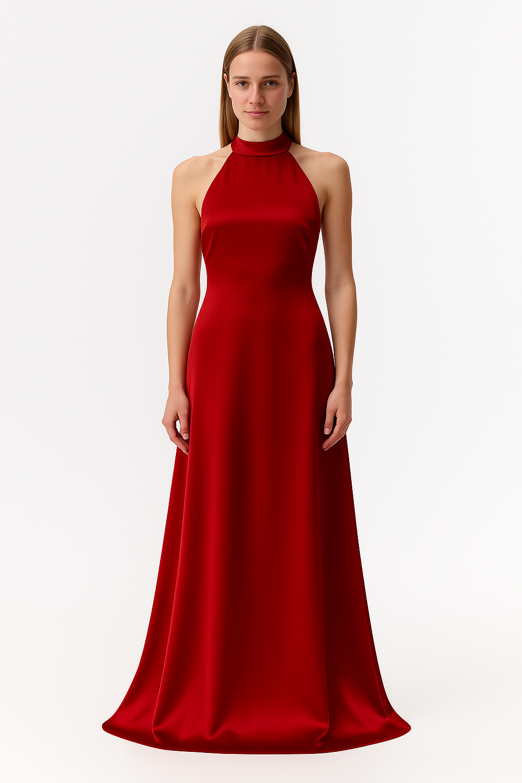 Un rôle élégant en satin dans le noir "Rose Red"