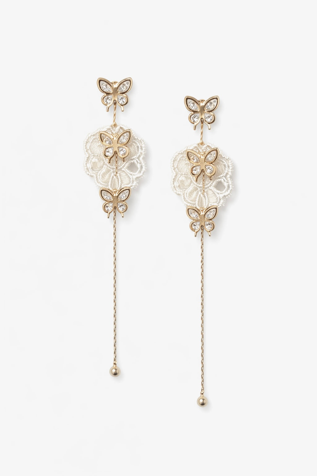 Дантелени обеци “BUTTERFLY EFFECT”