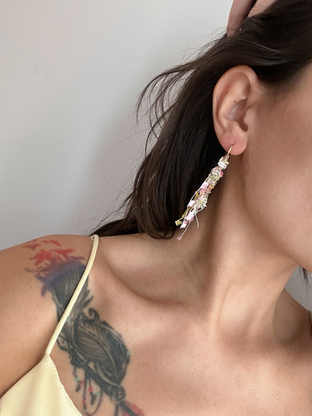 Дантелени обеци “FLOWERS&STONES”