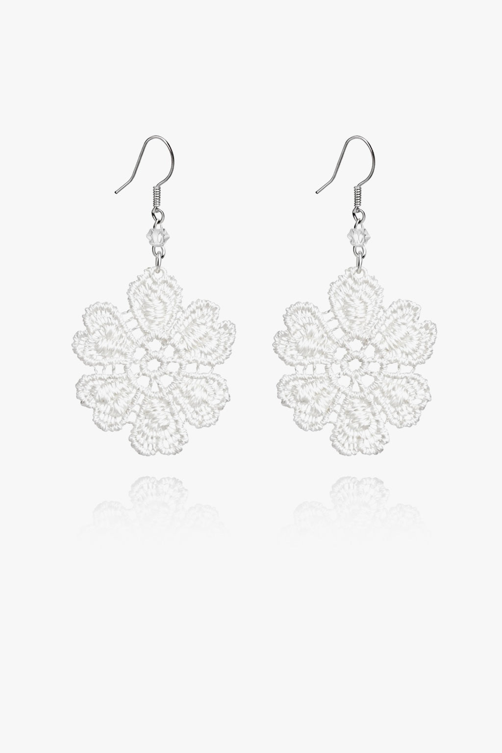 Дизайнерски дантелени обеци