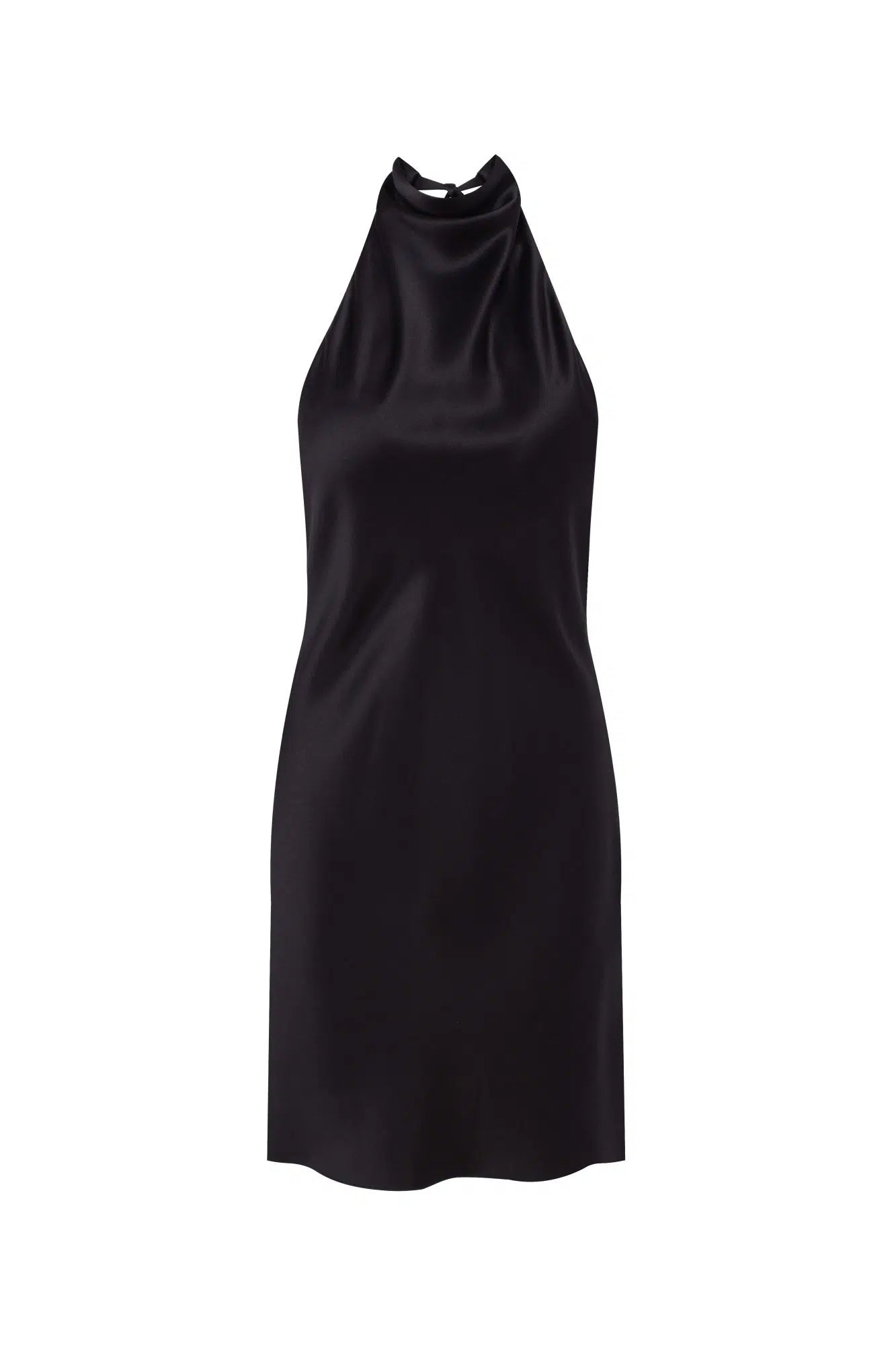 Мини сатенена рокля в черно "Black Rose”