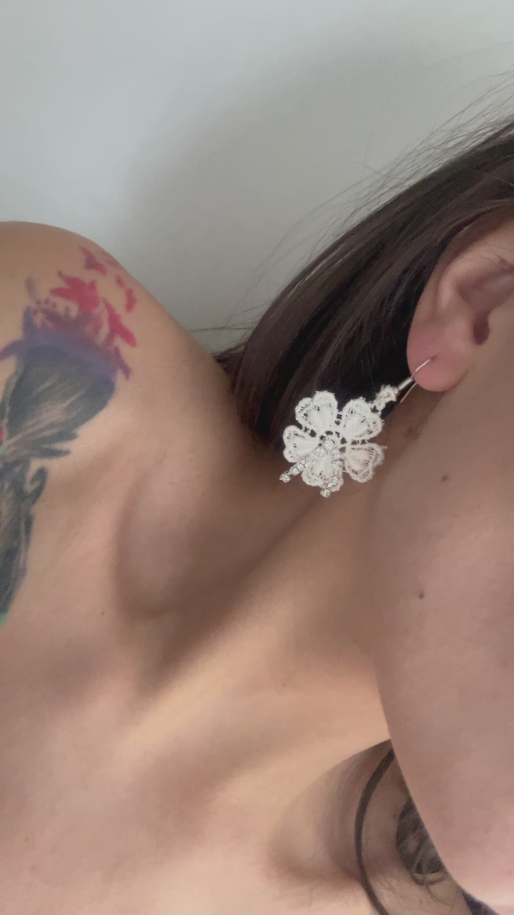 Дизайнерски дантелени обеци “EKATERINA”