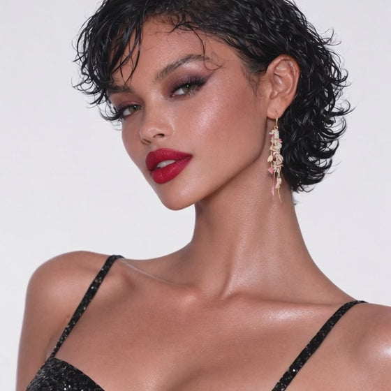 Дантелени обеци “FLOWERS&STONES”